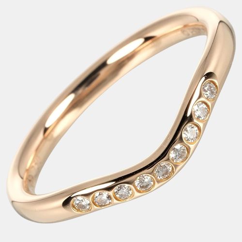 Tiffany & Co. 18K Pink Gold Diamond Curved Band Ring EU 47.5 - Tiffany & Co. - Modalova