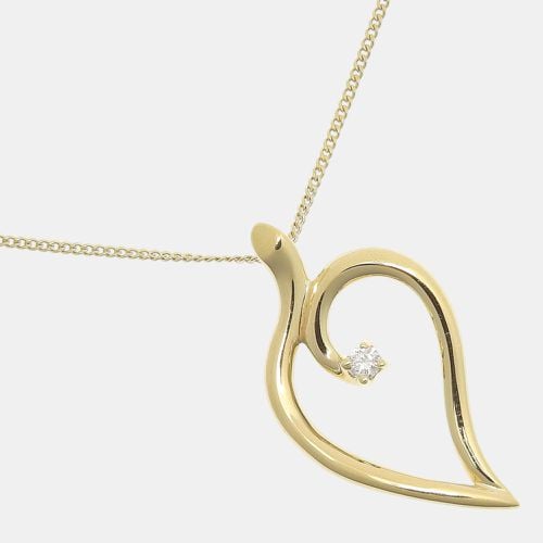 K Gold Diamond Leaf Heart Necklace - Tiffany & Co. - Modalova