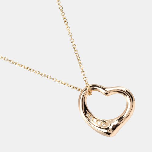 Tiffany & Co. 18K Pink Gold Diamonds Open Heart Necklace - Tiffany & Co. - Modalova