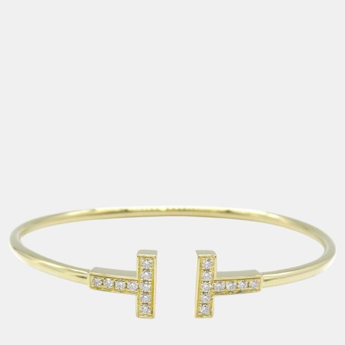 Tiffany & Co. 18K Yellow Gold Diamond T Wire Bangle Bracelet - Tiffany & Co. - Modalova