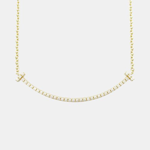 K Gold Diamond T Smile Necklace - Tiffany & Co. - Modalova