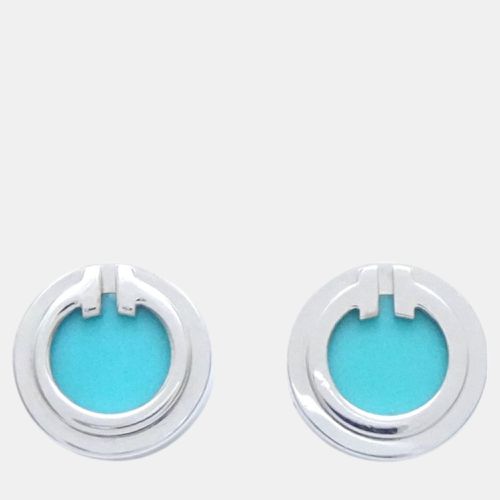 Tiffany & Co. 18K White Gold Turquoise Circle Stud Earrings - Tiffany & Co. - Modalova