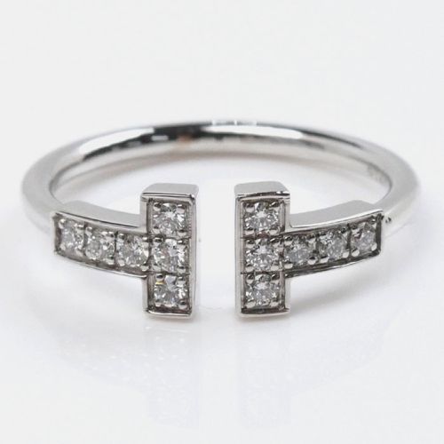 Tiffany & Co. 18K White Gold Diamond Ring EU 49 - Tiffany & Co. - Modalova