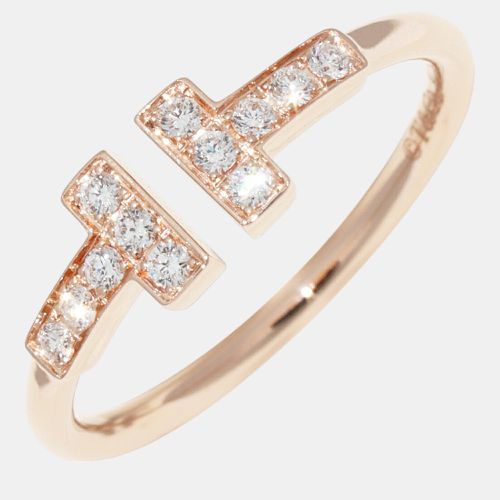 Tiffany & Co. 18K Rose Gold and Diamond T Band Ring EU 52 - Tiffany & Co. - Modalova