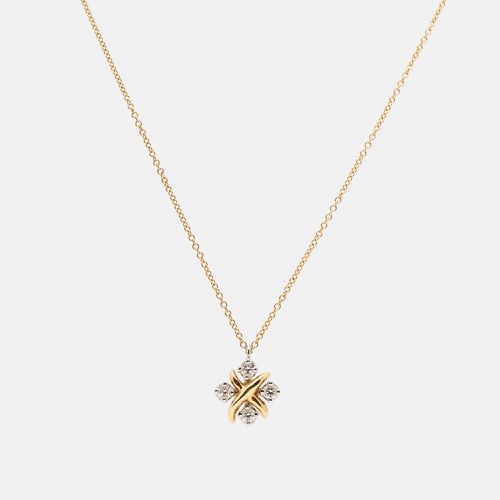 Tiffany & Co. Lynn Diamonds 18k Yellow Gold Platinum Pendant Necklace - Tiffany & Co. - Modalova