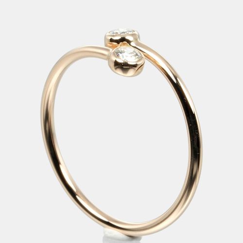 Tiffany & Co. 18K Pink Gold Diamond Hoop Ring EU 46.5 - Tiffany & Co. - Modalova