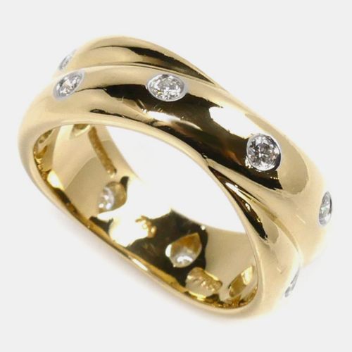 Tiffany & Co. 18K Yellow Gold and Diamond Infinity Dots Band Ring EU 49 - Tiffany & Co. - Modalova