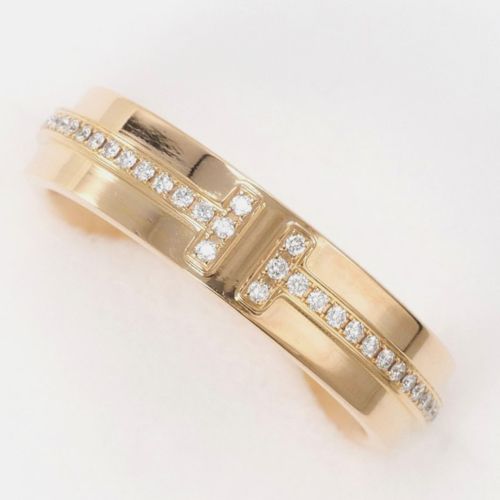 K Rose and Diamond T Two Band Ring EU 48 - Tiffany & Co. - Modalova