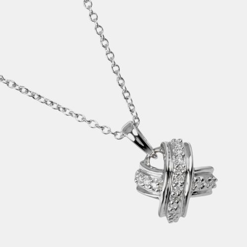 Tiffany & Co. 18K White Gold and Diamond Signature X Pendant Necklace - Tiffany & Co. - Modalova