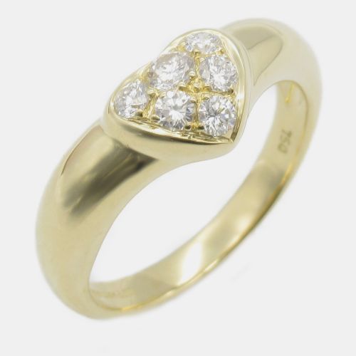 Tiffany & Co. 18K Yellow Gold and Diamond Heart Pave Band Ring EU 52 - Tiffany & Co. - Modalova