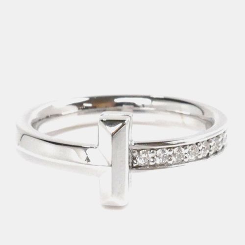 Tiffany & Co. 18K White Gold Diamond Ring EU 48 - Tiffany & Co. - Modalova