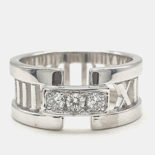 Tiffany & Co. Atlas Diamonds 18k White Gold Open Band Ring EU 52 - Tiffany & Co. - Modalova