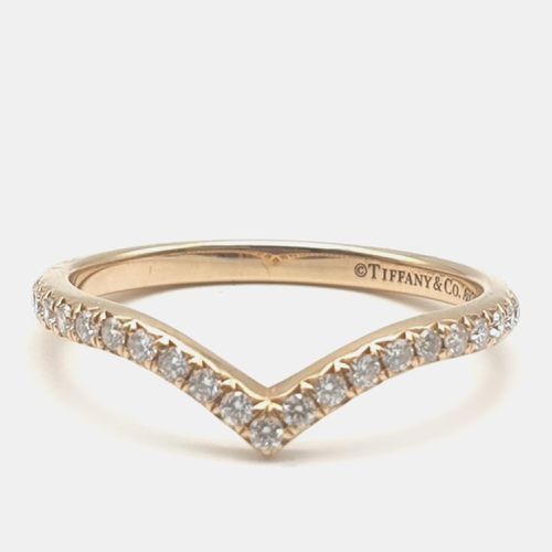 Tiffany & Co. 18K Rose Gold Diamonds Soleste V Ring EU 53 - Tiffany & Co. - Modalova