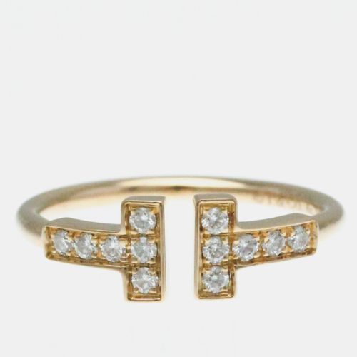 Tiffany & Co. 18K Rose Gold and Diamond Tiffany T Wire Ring EU 49 - Tiffany & Co. - Modalova