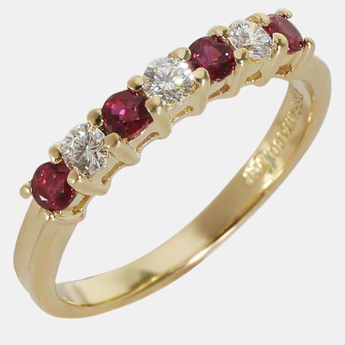 Tiffany & Co. 18k Yellow Gold Vintage Ruby & Diamond Band in 0.18 CTW - Tiffany & Co. - Modalova