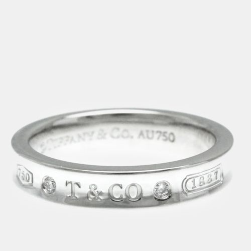 Tiffany & Co. 18K White Gold and Diamond 1837 Band Ring EU 51 - Tiffany & Co. - Modalova