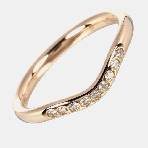 Tiffany & Co. 18K Rose Gold and Diamond Elsa Peretti Curved Band Ring EU 47 - Tiffany & Co. - Modalova