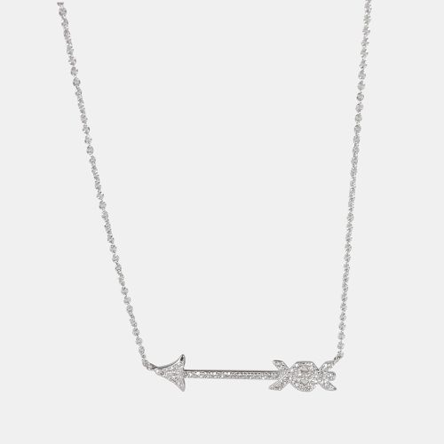 Tiffany & Co. 18k White Gold Paloma Picasso Graffiti Arrow Pendant 0.18 CTW - Tiffany & Co. - Modalova