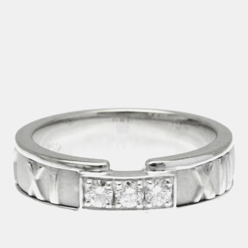 Tiffany & Co. 18K White Gold and Diamond Atlas Band Ring EU 51 - Tiffany & Co. - Modalova