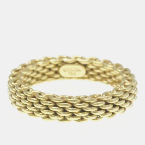 Tiffany & Co. 18K Yellow Gold Somerset Mesh Band Ring EU 46 - Tiffany & Co. - Modalova