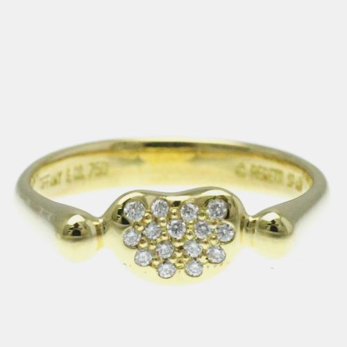 Tiffany & Co. 18K Yellow Gold and Diamond Elsa Peretti Bean Band Ring EU 51 - Tiffany & Co. - Modalova