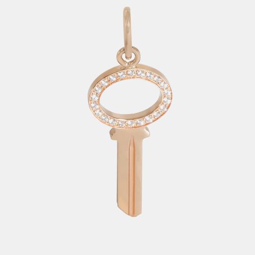 Tiffany & Co. 18k Rose Gold and Diamond Modern Keys Oval Pendant - Tiffany & Co. - Modalova