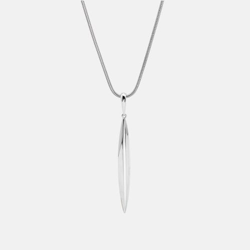 Tiffany & Co. Feather Pendant 18k White Gold Snake Chain Pendant Necklace - Tiffany & Co. - Modalova