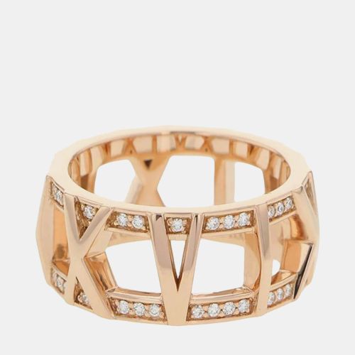 Tiffany & Co. 18K Rose Gold and Diamond Atlas Band Ring EU 51 - Tiffany & Co. - Modalova