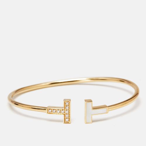 Tiffany T Diamond Mother of Pearl 18k Gold Bracelet - Tiffany & Co. - Modalova