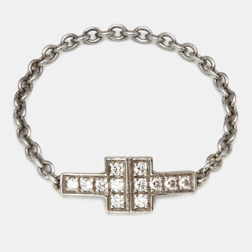 Tiffany & Co. Tiffany T Diamonds 18k White Gold Chain Ring Size 58 - Tiffany & Co. - Modalova