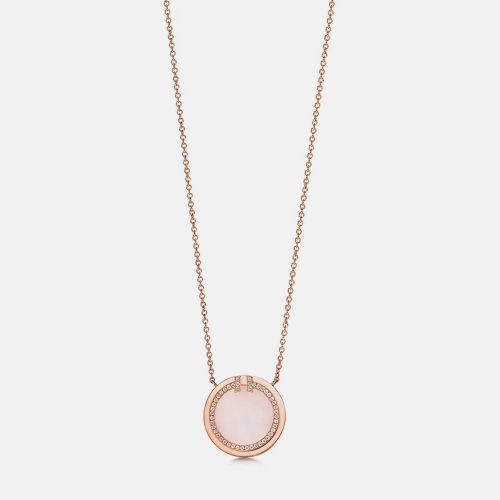 Tiffany & Co. 18K Rose Gold and Diamond Circle Opal Necklace - Tiffany & Co. - Modalova