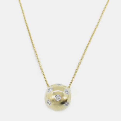 Tiffany & Co. 18k Yellow Gold Platinum Etoile Diamond Ball Pendant Necklace - Tiffany & Co. - Modalova