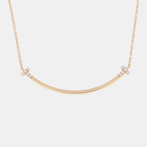 K Rose and Diamond T Smile Pendant Necklace - Tiffany & Co. - Modalova