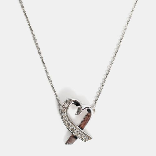 Tiffany & Co 18k White Gold/Diamond Paloma Picasso Loving Heart Pendant - Tiffany & Co. - Modalova