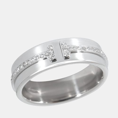 Tiffany & Co. Tiffany T Wide Diamond Ring in 18k White Gold 0.12 CTW Ring US 5 - Tiffany & Co. - Modalova