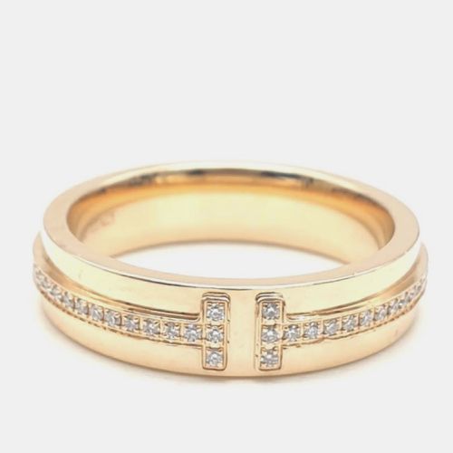 Tiffany & Co. Pink gold Diamond T Narrow Ring K 9.5 EU 49/50 - Tiffany & Co. - Modalova