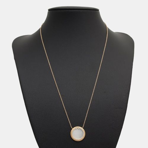 Tiffany & Co. Yellow Gold Opal & Diamond Tiffany T Circle Pendant Necklace - Tiffany & Co. - Modalova