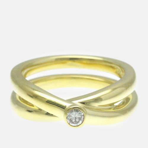 Tiffany & Co. 18K Yellow Gold and Diamond Paloma Picasso Crossover Ring EU 51 - Tiffany & Co. - Modalova