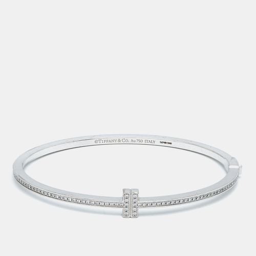 Tiffany & Co. Tiffany T Diamond Hinged 18k White Gold Bracelet - Tiffany & Co. - Modalova