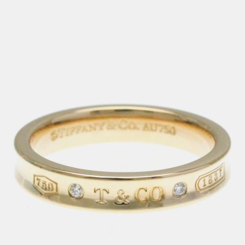 Tiffany & Co. 18K Rose Gold and Diamond 1837 Band Ring EU 57 - Tiffany & Co. - Modalova