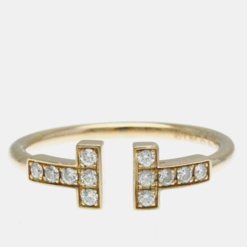 Tiffany & Co. 18K Rose Gold and Diamond Tiffany T Wire Ring EU 50 - Tiffany & Co. - Modalova