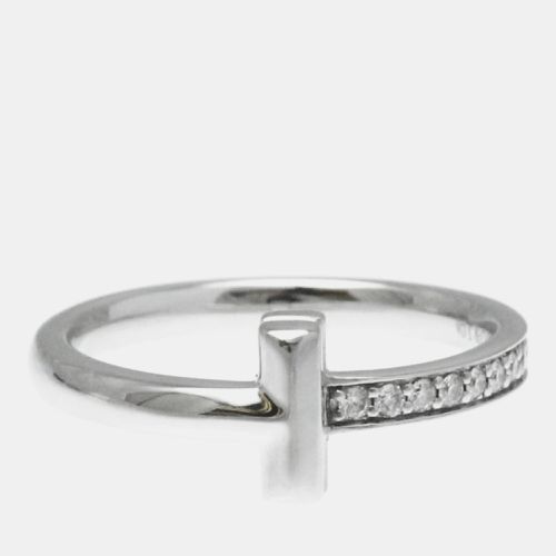 Tiffany & Co. 18K White Gold and Diamond Tiffany T Wire Ring EU 51 - Tiffany & Co. - Modalova