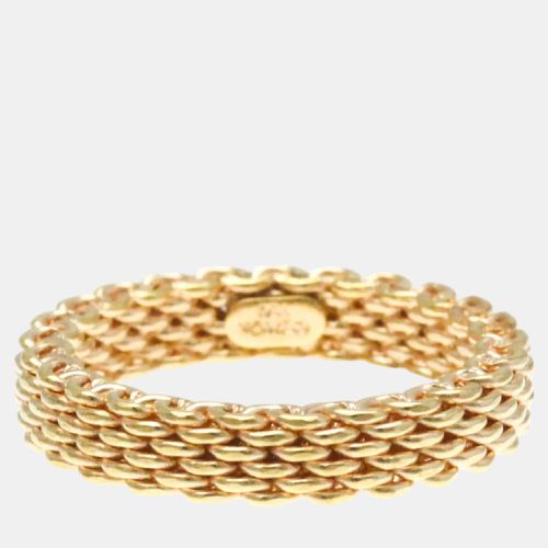 Tiffany & Co. 18K Rose Gold Somerset Mesh Band Ring EU 48 - Tiffany & Co. - Modalova