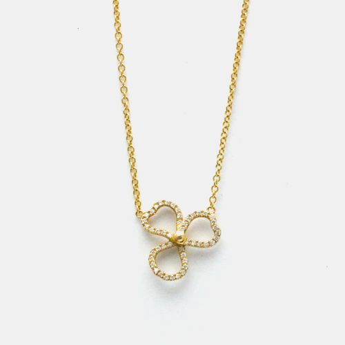 Tiffany & Co. 18K Yellow Gold and Diamond Paper Open Flower Pendant Necklace - Tiffany & Co. - Modalova