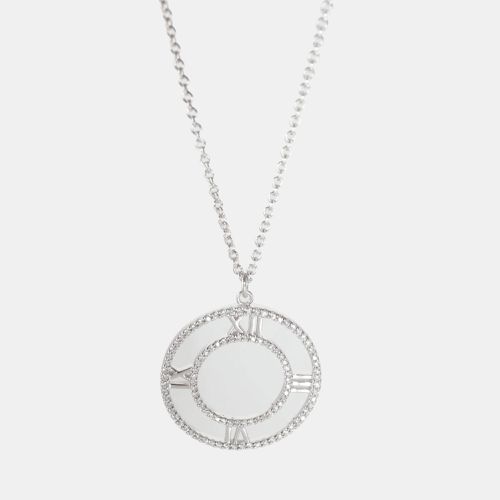 Tiffany & Co. 18k White Gold 0.25 CTW Atlas Diamond Circle Pendant Necklace - Tiffany & Co. - Modalova