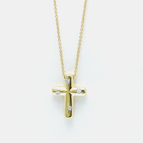 Tiffany & Co. 18K Yellow Gold and Diamond Etoile Cross Pendant Necklace - Tiffany & Co. - Modalova