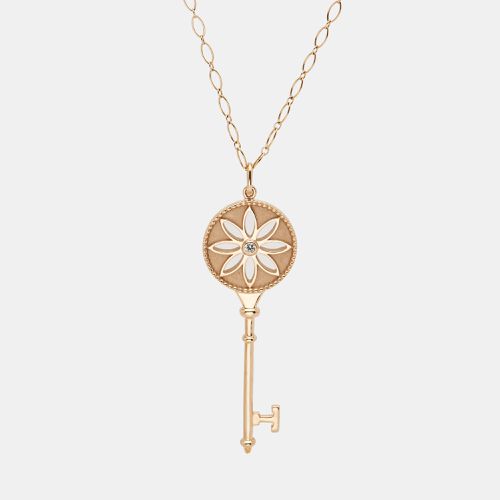 Tiffany & Co. Daisy Key Diamond 18K Rose Gold Long Pendant Necklace - Tiffany & Co. - Modalova