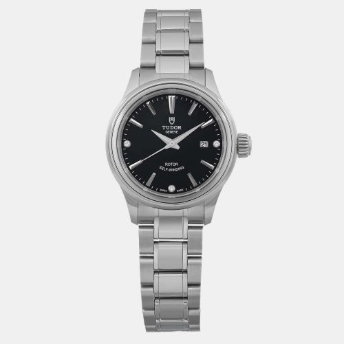 Tudor Black Diamond Stainless Steel Style 12100-0004 Automatic Women's Wristwatch 28 mm - Tudor - Modalova