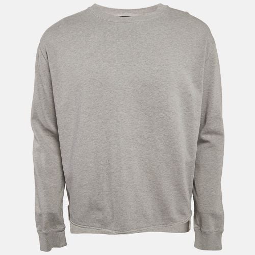 All Saints Grey Cotton Knit Raw Edge Crew Neck Sweatshirt M - All Saints - Modalova