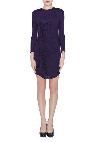 Phillip Lim Purple Jersey Ruched Front Draped Long Sleeve Dress XS - 3.1 Phillip Lim - Modalova